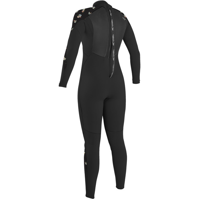 2024 O'Neill Womens Epic 5/4mm Back Zip GBS Wetsuit 4218B - Black / Cindydaisy